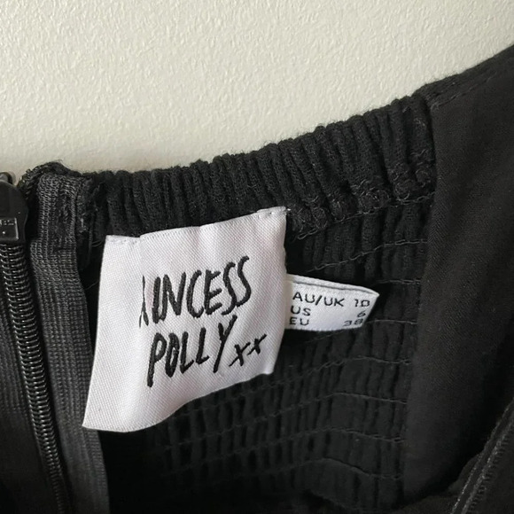 Princess Polly Gauze Puff Long Sleeve Sleeve Mini Dress  Black Size 6 - Picture 7 of 8
